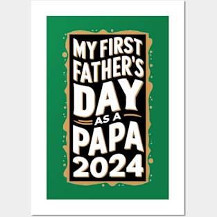 First Time Dad Est 2024 Fathers Day Posters and Art